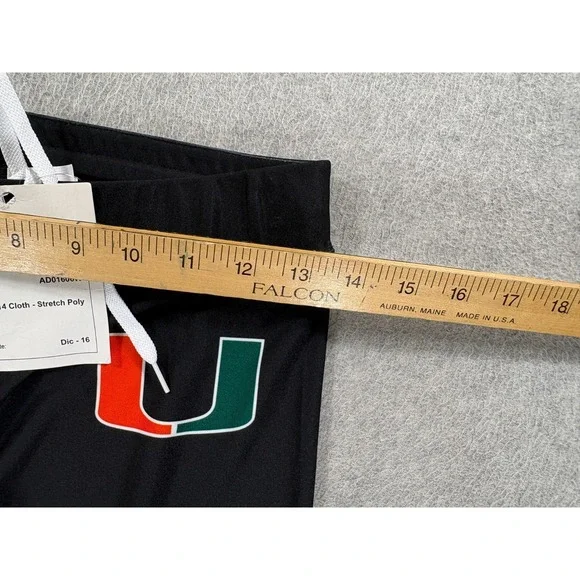 NWT Miami Hurricanes Track & Field Long Tights (Women's Medium) Black - Picture 7 of 12